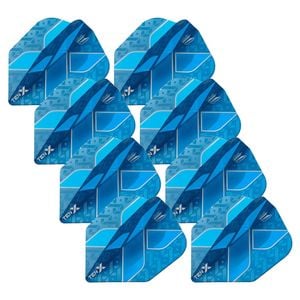 8x 3pc Target Ten-X Ultra Dart Flights Standard Set - Blue