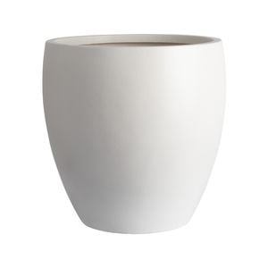 Tuscan Path 54 x 54cm White Harper Egg Fibreglass Pot