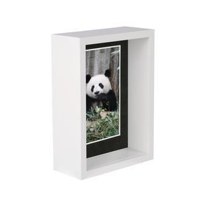 Nicola Spring 5" X 7" White 3d Deep Box Photo Frame - 4" X 6" Mount
