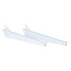 Flexi Storage Home Solutions 350mm White Double Slot Angled Wire Shoe Shelf Bracket - 2 Pack