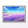 Field Of Purple Flowers  Print 100% Australian Made 90x60cm  (Poster)