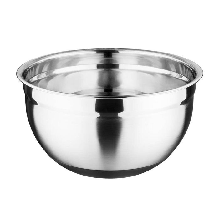 Vogue Stainless Steel Mixing Bowl Silicone Base 5l Commercial Kitchen Food Prep