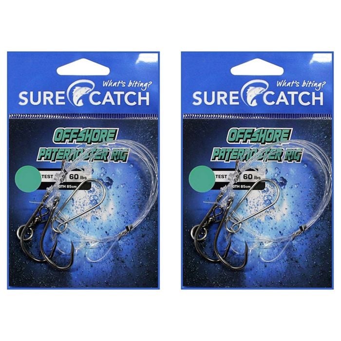2x Surecatch 60lb Offshore Paternoster Fishing Rig Sharpened Hook - Size 8/0
