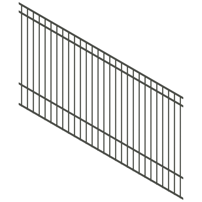 ProtectorAl 1201-2400W x 1200H Woodland Grey DTR All Up Pool Fence Panel Raked 16-30º