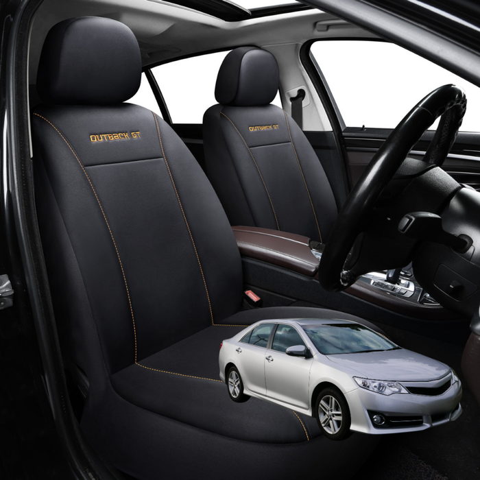 Car Seat Cover for Toyota Camry 2012 2017 (XV50) Black-Front