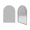 Forme Brushed Stainless Steel Arched Mirror
