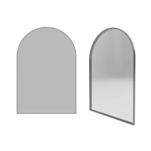 Forme Brushed Stainless Steel Arched Mirror