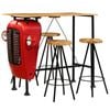 vidaXL Bar Set 5 Piece 120x60x107 cm Chair Furniture