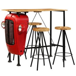 vidaXL Bar Set 5 Piece 120x60x107 cm Chair Furniture
