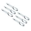 6PK Cuisena 18cm Stainless Steel Mini Tongs Serving Utensil - Silver