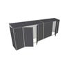 Build-a-Shed 0.8 x 6 x 2m Skillion Shed with Double and Single Hinged Side Doors - Grey
