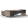 Modern Furniture LARKIN Executive Desk with Right Return 240cm Oak & Black