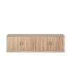 European Cabinetry Natural Oak Slim Oval Brass Handles Bucharest TV Unit