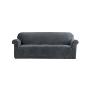 Artiss 4 Seater Sofa Cover Couch Cover Velvet Grey