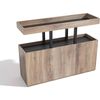 ModernHom TRIBECA Credenza Cabinet 135cm(W)x40cm(D)x95cm(H)- Oak with Black