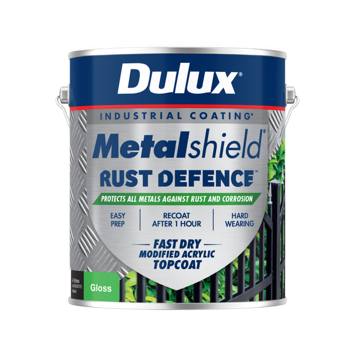 Dulux 4L Black Gloss Metalshield Rust Defence