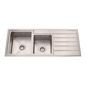 SINX 1200 x 500mm 1200L Zen Double Sink Bowl And Drainer
