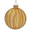 Christabelle Box of 6 Gold Glass Baubles with Matte & Gloss Finish