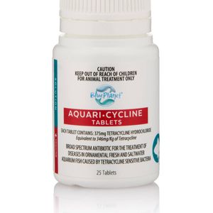 Aquari Cycline Tablets for Fish - 25 Tabs (Blue Planet)