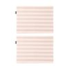 2x 4pc Bas Phillips Printed Linen Looks Placemat Set Natural Stripes 33x45cm