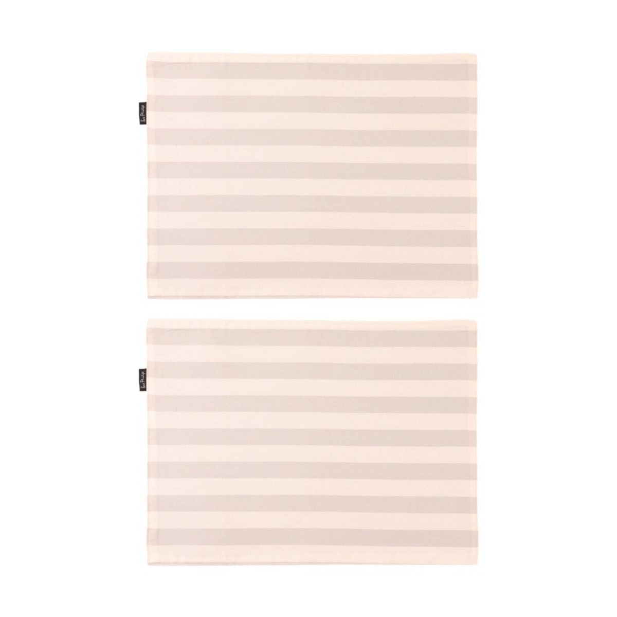 2x 4pc Bas Phillips Printed Linen Looks Placemat Set Natural Stripes ...