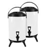 SOGA 2X Stainless Steel Insulated Beverage Dispenser with Tap 10L White
