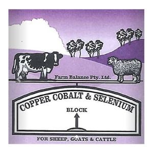Farm Balance Copper Cobalt & Selenium Cattle & Horses Salt Lick Block 18kg