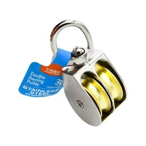 Taskmaster 38mm Nickel Plated Brass Double Pulley