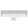 VEVOR 300x71x61.5cm Chicken Tunnel Black with Corner Frames