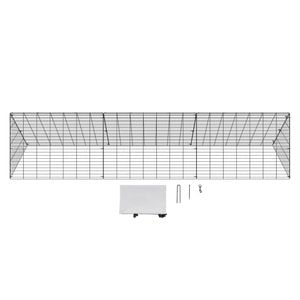 VEVOR 300x71x61.5cm Chicken Tunnel Black with Corner Frames