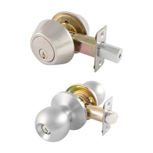 Gainsborough Stainless Steel Manning Combination Entrance Knob Set