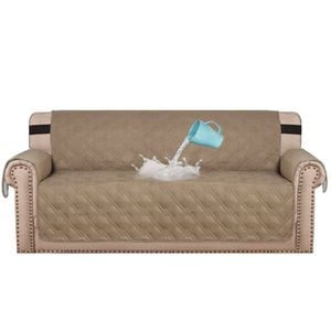 Smarcute 3 Seater Waterproof Sofa Cover Couch Cushion Furniture Protector Taupe