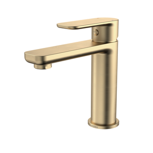 Caroma Brushed Brass Lead Free Luna Basin Mixer