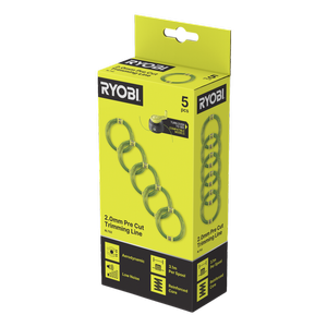 Ryobi 2.0mm Pre-Cut Spools - 5 Pack