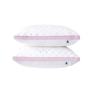 Luxor Twin Pack Australian Made Pink Diamond Checked Ultra Plush Standard Pillow