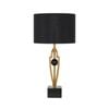 Telbix Vardo Modern Table Desk Lamp Light Metal Marble Fabric Black Antique Gold