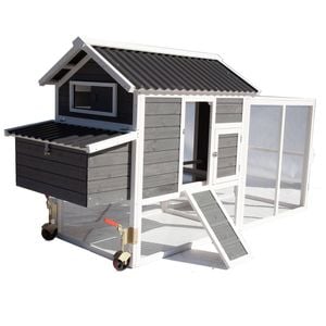 Chicken Coop With Run On Wheel Pvc Roof