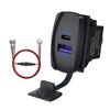 Exotronic USB-C & USB QC3.0 Rocker Mount Socket