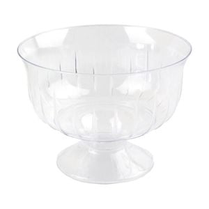 12x 6pc Partyware Reusable Dessert Cup Plastic Serving Bowls Set Clear