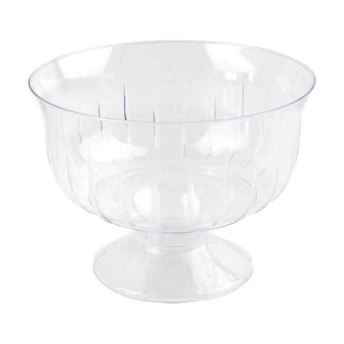 12x 6pc Partyware Reusable Dessert Cup Plastic Serving Bowls Set Clear