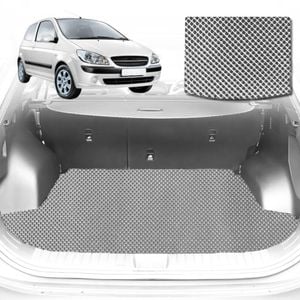 6D Diamond Car Boot Mat for Hyundai Getz 2002-2011-Cargo Mat-Grey-Outback GT