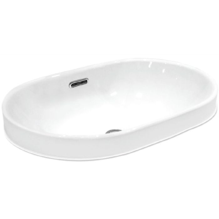 Forme 600 x 400 x 180mm White Eclipse Drop in Basin