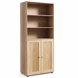 Costway Wood Bookcase Display Shelf Storage Cabinet Natural