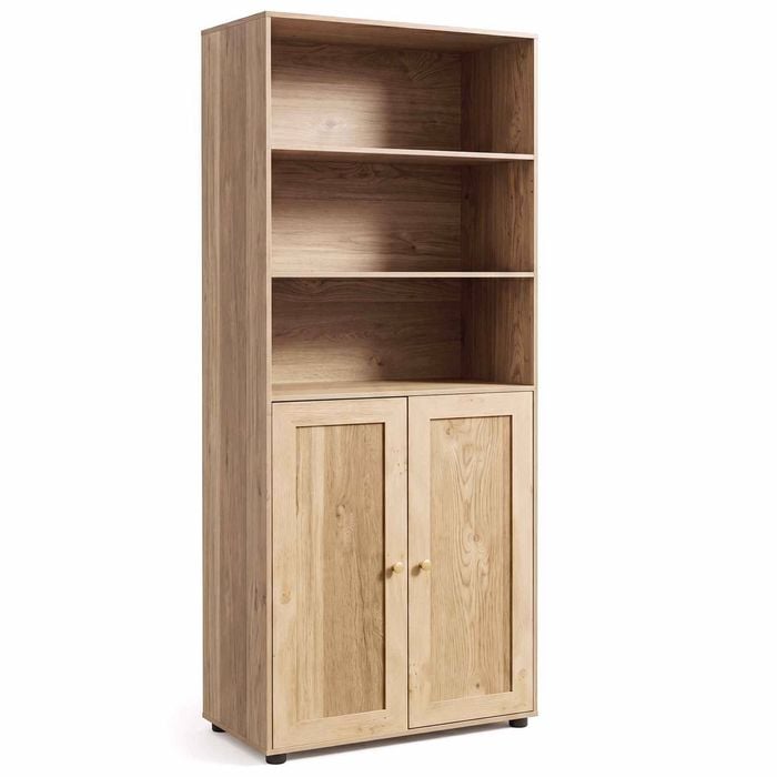 Costway Wood Bookcase Display Shelf Storage Cabinet Natural