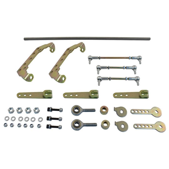 Calflow Universal Dual DCOE Weber Style Carburetor Linkage Kit