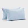 Dreamaker Bonnie Washed Cotton Standard Pillowcase Twin Pack Sky 48x73cm