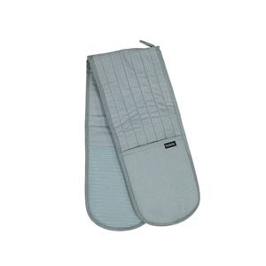 Ladelle Lennox Double Oven Mitt Heat-Resistant Kitchen Gloves Ice Blue