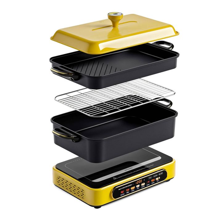 YOPOWER 2000W Induction Cooktop and Cookware Set Yellow