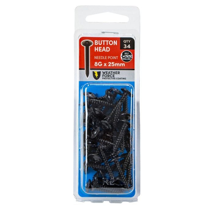 Titan  8G x 25mm Black Button Head Screws - 34 Pack