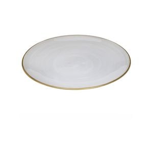 Ismay Round 21cm Glass Plate Food Dish Serving Tableware - White